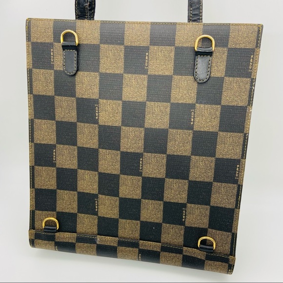 Fendi Vintage Pequin Check Tote - Picture 14 of 15